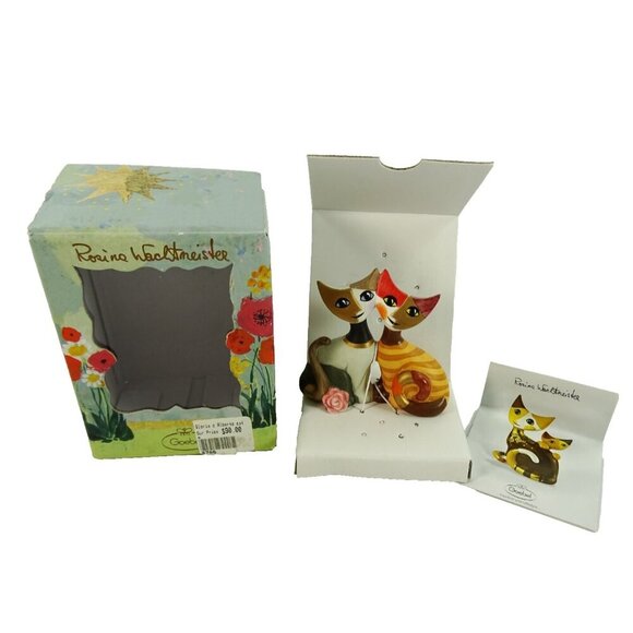 Gloria and Alberto Cat Figurine Goebel Rosine Wachtmeister Original Box - Picture 3 of 7